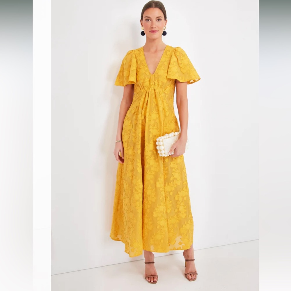 La Double J Tuckernuck Begonia Ocra Proper Dress $1100 NWT Small S